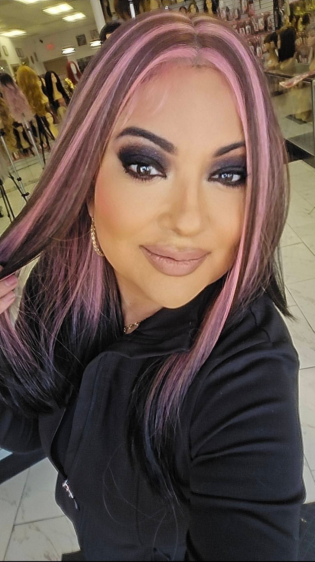 Brie-62. # LPTT1B/33/P/V Glueless HD 13x7 Full Hand-Tied Lace Frontal Wig